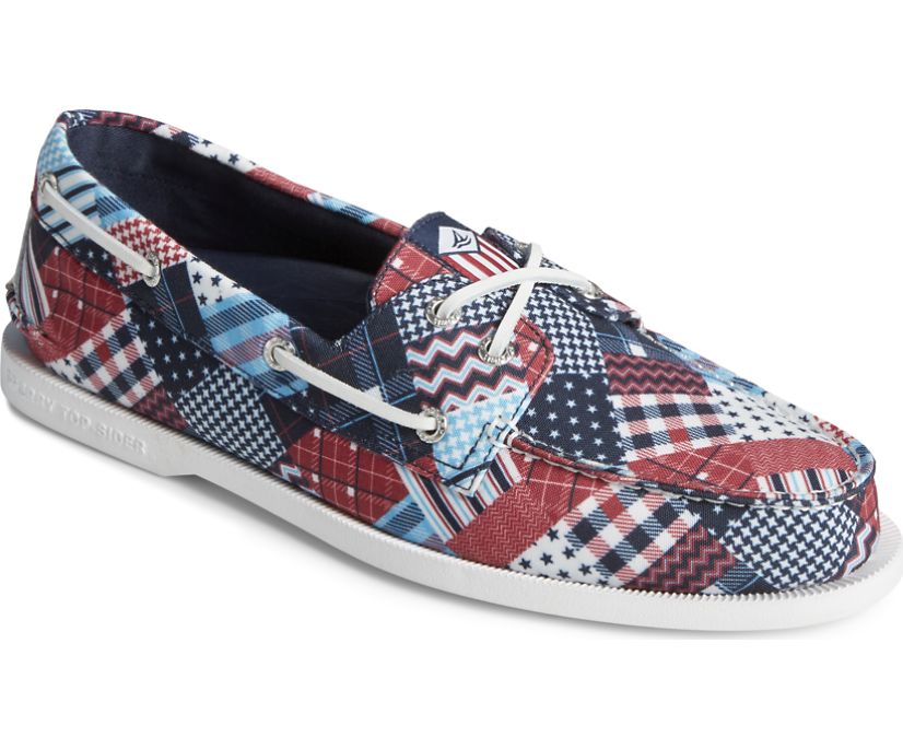 Zapatos del Barco Sperry Authentic Original Americana 2-Eye Azules Multicolor | KFSXGY421