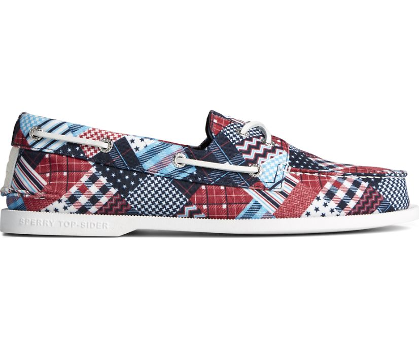 Zapatos del Barco Sperry Authentic Original Americana 2-Eye Azules Multicolor | KFSXGY421