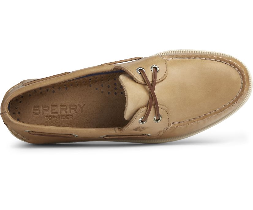 Zapatos del Barco Sperry Authentic Original Beige | KZIFGE594