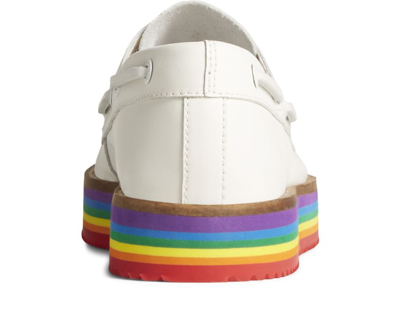 Zapatos del Barco Sperry Authentic Original Stacked Pride Blancas | LACXSD048