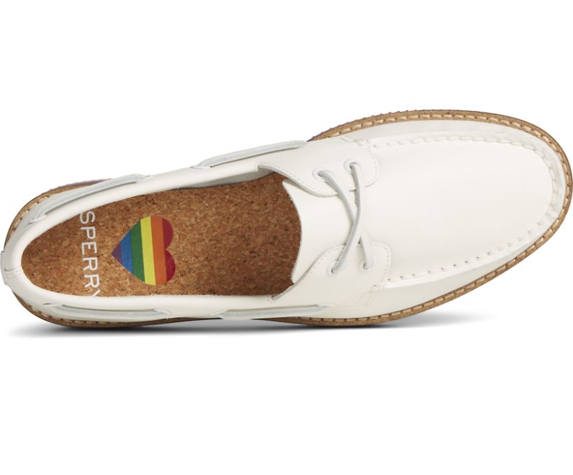 Zapatos del Barco Sperry Authentic Original Stacked Pride Blancas | LACXSD048