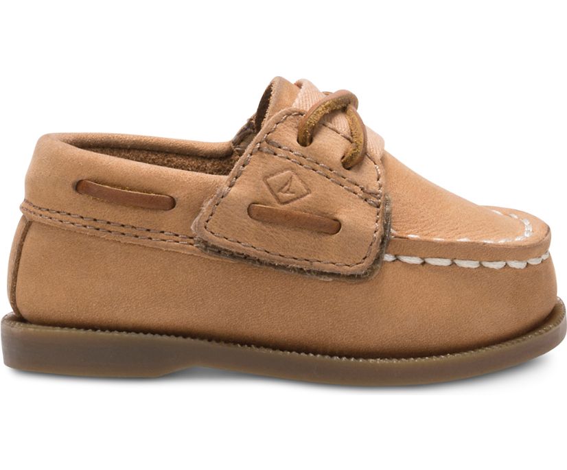 Zapatos del Barco Sperry Authentic Original Crib Hook & Loop Marrones | MKTNHR631