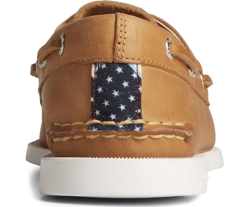 Zapatos del Barco Sperry Authentic Original Americana 2-Eye Cuero Marrones | MQAYDF452