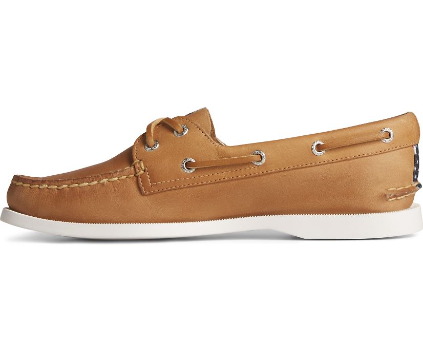 Zapatos del Barco Sperry Authentic Original Americana 2-Eye Cuero Marrones | MQAYDF452