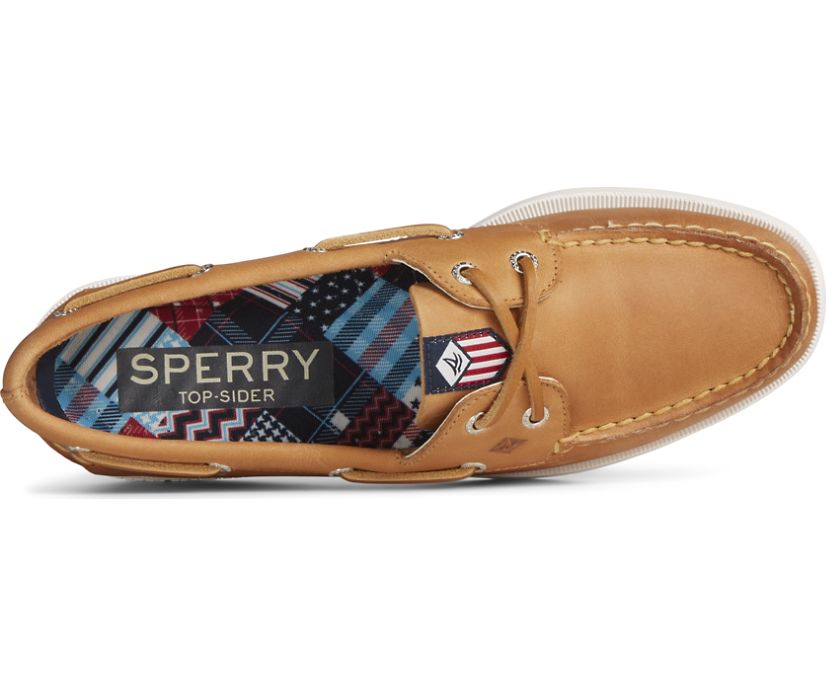 Zapatos del Barco Sperry Authentic Original Americana 2-Eye Cuero Marrones | MQAYDF452