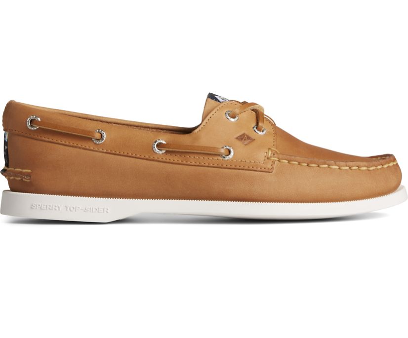 Zapatos del Barco Sperry Authentic Original Americana 2-Eye Cuero Marrones | MQAYDF452