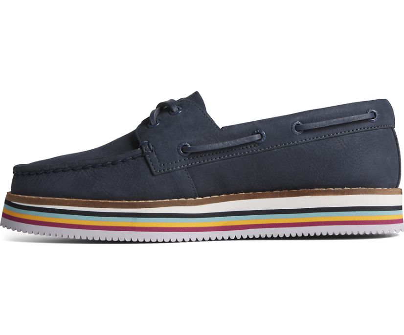 Zapatos del Barco Sperry Authentic Original Stacked Azul Marino | TAPIBZ803