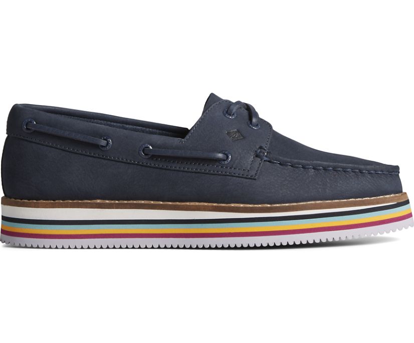 Zapatos del Barco Sperry Authentic Original Stacked Azul Marino | TAPIBZ803