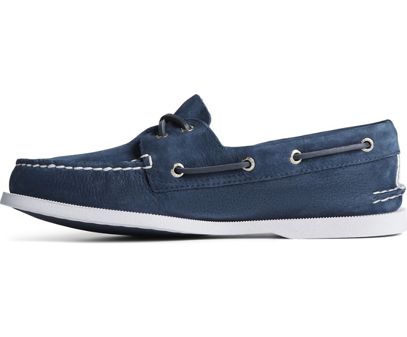 Zapatos del Barco Sperry Authentic Original 2-Eye Seersucker Azul Marino | YAPOZX870