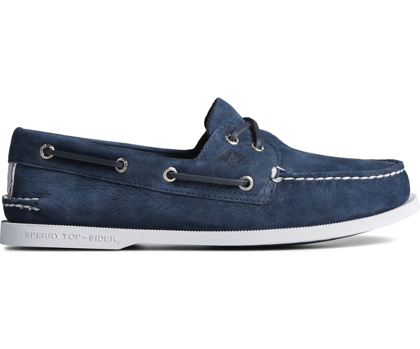 Zapatos del Barco Sperry Authentic Original 2-Eye Seersucker Azul Marino | YAPOZX870