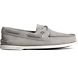 Zapatos del Barco Sperry Authentic Original Cross Lace Cuero Gris | ZHTLRF745