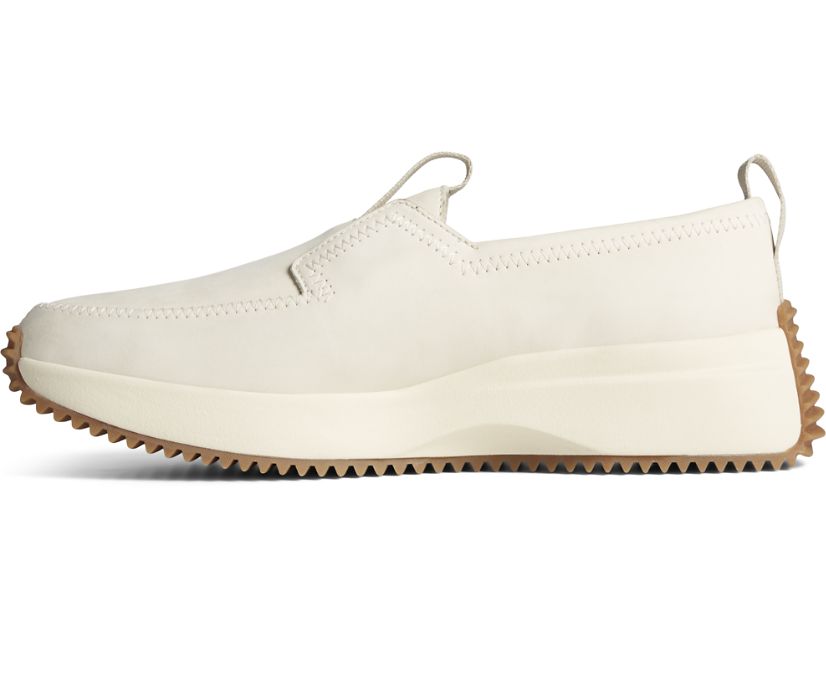 Zapatos del Barco Sperry Boat Runner Cuero Blancas | CBAWDR280