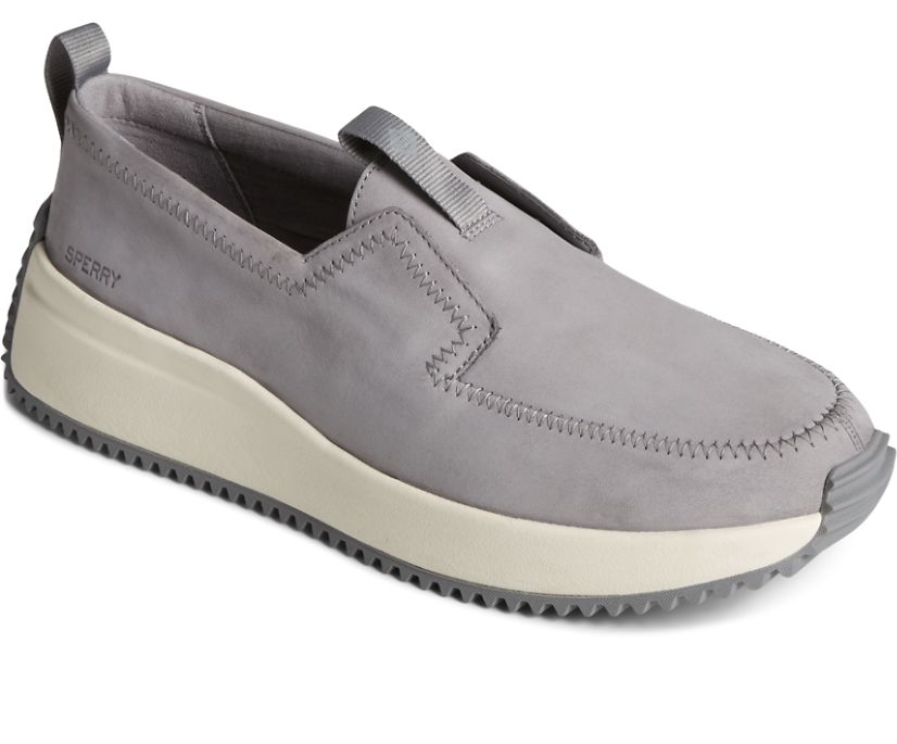 Zapatos del Barco Sperry Boat Runner Cuero Gris | EJWNZM057