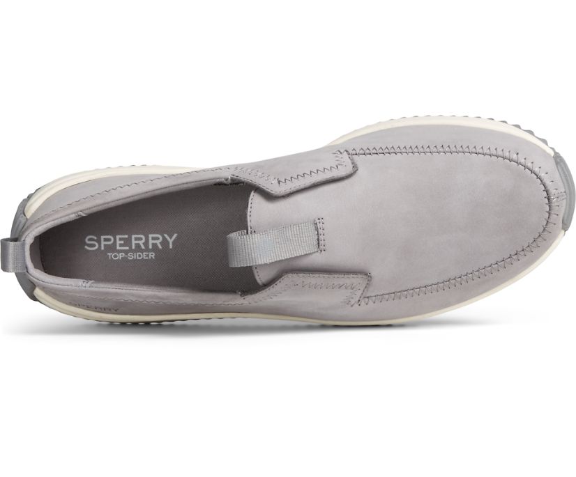 Zapatos del Barco Sperry Boat Runner Cuero Gris | EJWNZM057