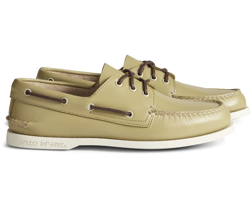 Zapatos del Barco Sperry Cloud Authentic Original 3-Eye Verde | AZGWVL086