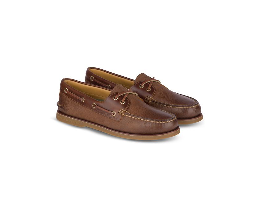 Zapatos del Barco Sperry Gold Cup Authentic Original Rivingston Marrones | BUXTEK028