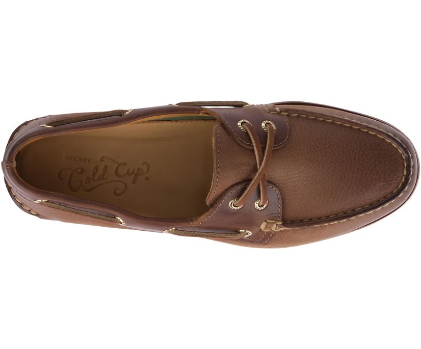 Zapatos del Barco Sperry Gold Cup Authentic Original Rivingston Marrones | BUXTEK028