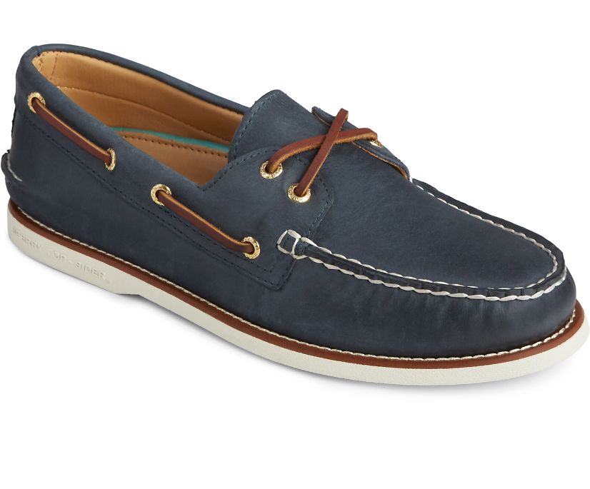 Zapatos del Barco Sperry Gold Cup Authentic Original Azul Marino | HFTJPQ798