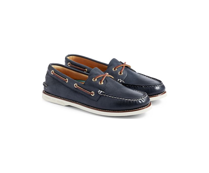 Zapatos del Barco Sperry Gold Cup Authentic Original Azul Marino | HFTJPQ798