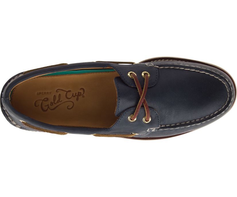 Zapatos del Barco Sperry Gold Cup Authentic Original Azul Marino | HFTJPQ798