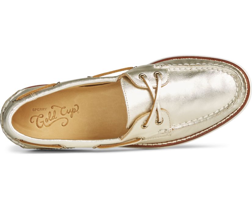 Zapatos del Barco Sperry Gold Cup Authentic Original Montana Doradas | KWYHPI035