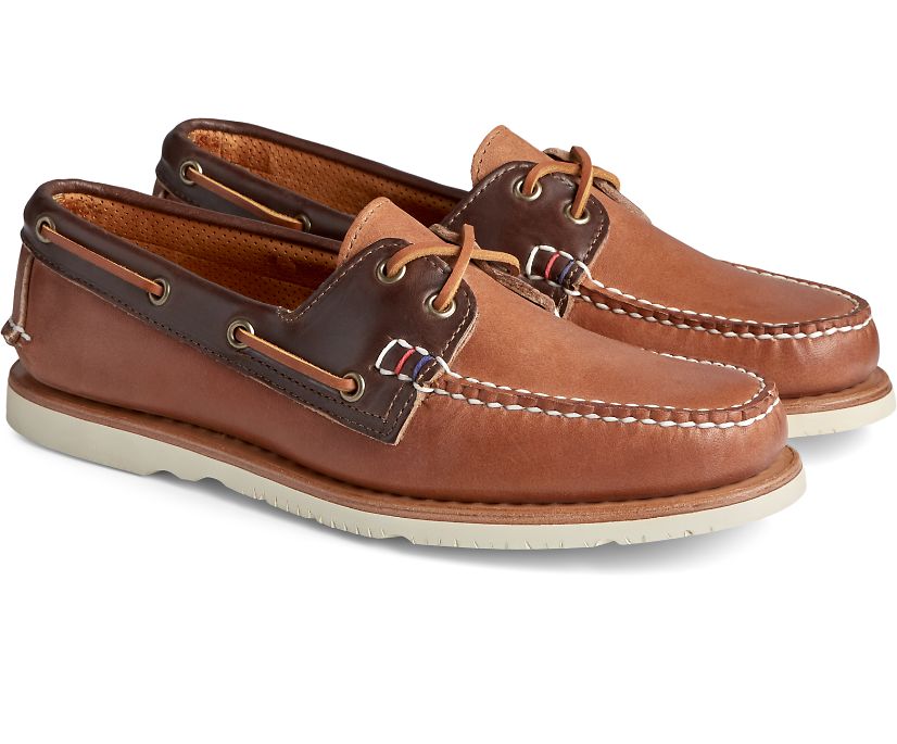 Zapatos del Barco Sperry Gold Cup Handcrafted in Maine Marrones | FDLECS612