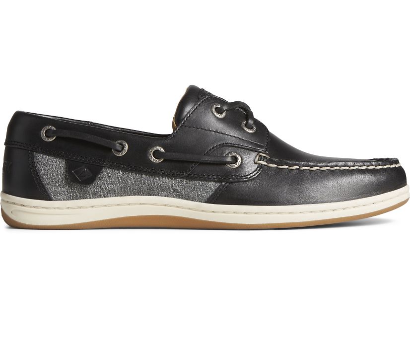 Zapatos del Barco Sperry Koifish Textured Stripe Negras | GRQLWY130