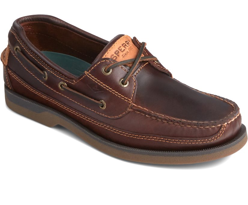 Zapatos del Barco Sperry Mako Canoe Moc Marrones Rojas | WEGCQU682