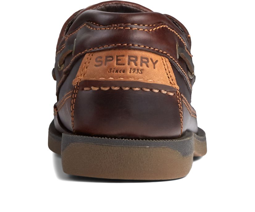 Zapatos del Barco Sperry Mako Canoe Moc Marrones Rojas | WEGCQU682