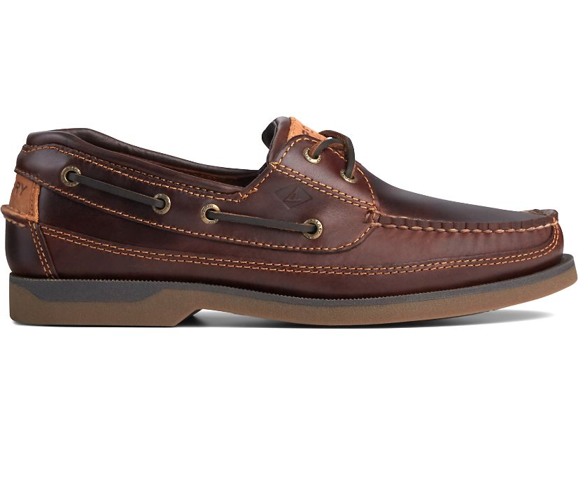 Zapatos del Barco Sperry Mako Canoe Moc Marrones Rojas | WEGCQU682