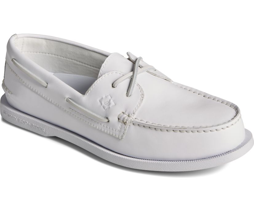 Zapatos del Barco Sperry SeaCycled™ Authentic Original 2-Eye Blancas | HPFQBJ137