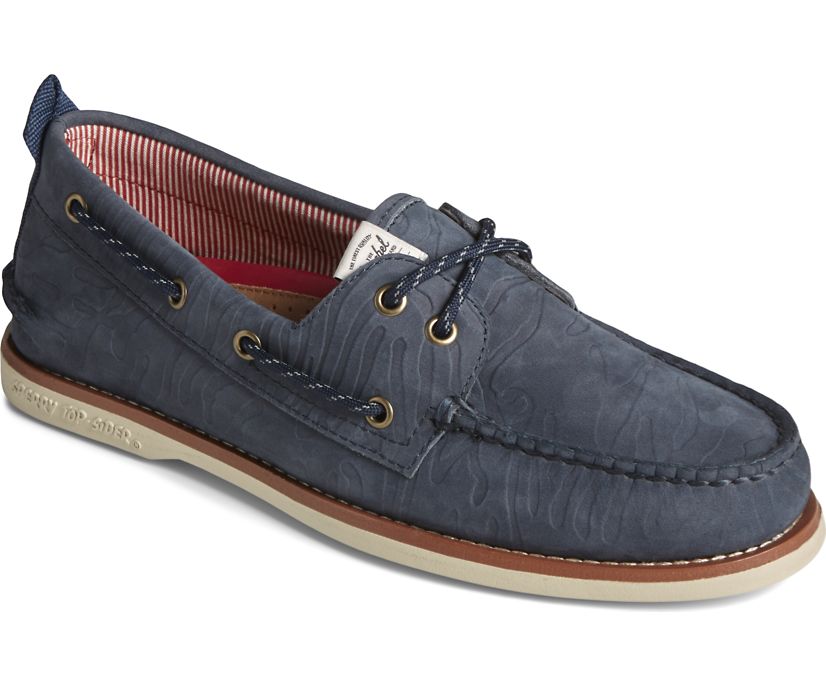 Zapatos del Barco Sperry x Herschel Authentic Original 2-Eye Azul Marino | UYDKQH156