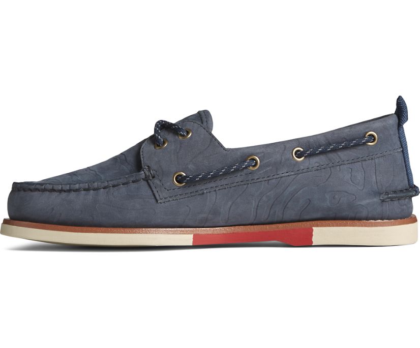 Zapatos del Barco Sperry x Herschel Authentic Original 2-Eye Azul Marino | UYDKQH156