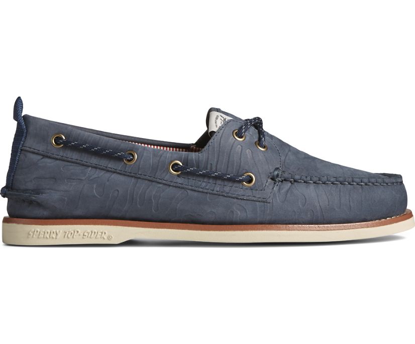 Zapatos del Barco Sperry x Herschel Authentic Original 2-Eye Azul Marino | UYDKQH156