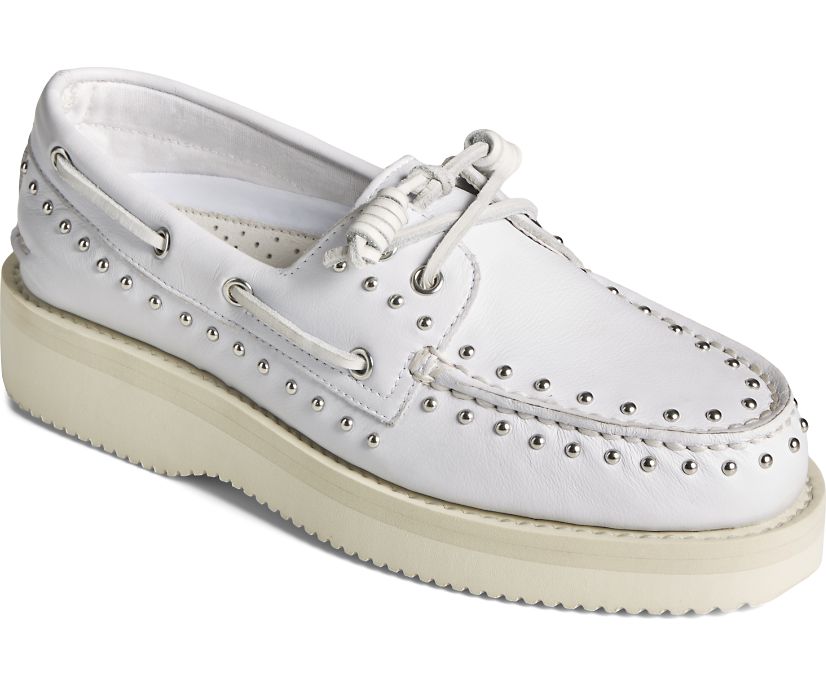 Zapatos del Barco Sperry x Rebecca Minkoff Authentic Original 2-Eye Sport Lug Blancas | HSYDOE397