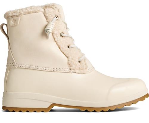 Botas Sperry Maritime Repel Teddy Trim Snow Blancas | KZATMO790