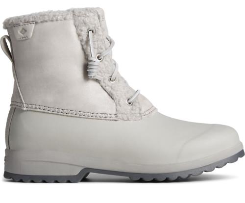 Botas Sperry Maritime Repel Teddy Trim Snow Gris | VCUFTX908