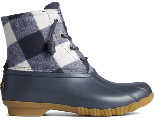 Botas Sperry Saltwater Buffalo Check Azul Marino | ASUGYK276