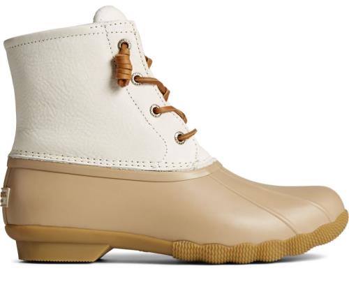 Botas Sperry Saltwater Mainsail Cuero Creme | DQFEUP108