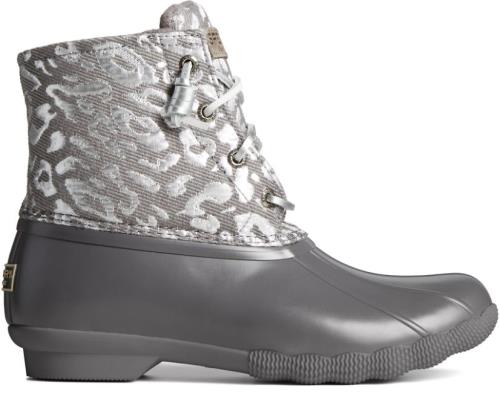 Botas Sperry Saltwater Metallic Jacquard Plateadas | EBLRMH432