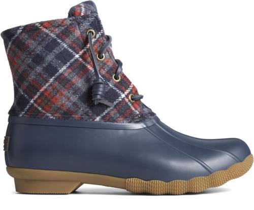 Botas Sperry Saltwater Plaid Lana Azul Marino | XRDAQM276