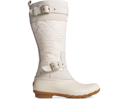 Botas Sperry Saltwater Tall Nylon Blancas | UQOZBK521