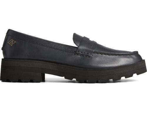 Loafers Sperry Lug Penny Negras | WKIOQM394