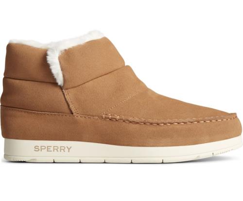 Pantuflas Sperry Moc-Sider Suedeie Marrones | QRUCNT521