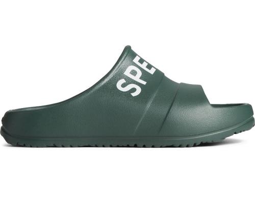 Sandalias Sperry Float Slide Logo Verde | DWOKVU421