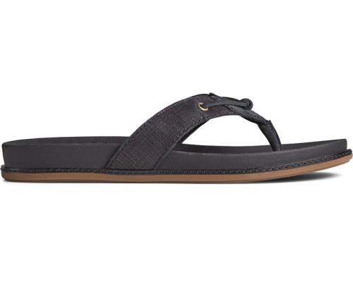 Sandalias Sperry Waveside PLUSHWAVE Flip Flop Negras | ETYLIQ781