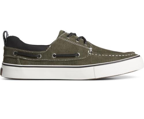 Zapatillas Sperry Bahama 3-Eye Corduroy Verde Oliva | NMERIU217