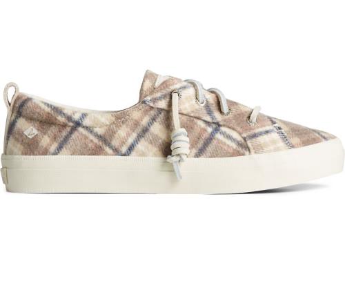 Zapatillas Sperry Crest Vibe Plaid Lana Blancas | DUIRWH105