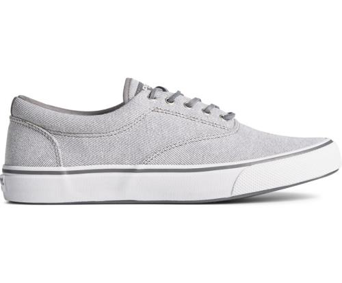 Zapatillas Sperry Striper II CVO Washed Twill Gris | GHMFDJ086