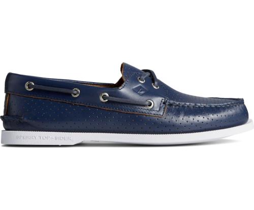 Zapatos del Barco Sperry Authentic Original 2-Eye Perforated Azul Marino | EJQBFR274